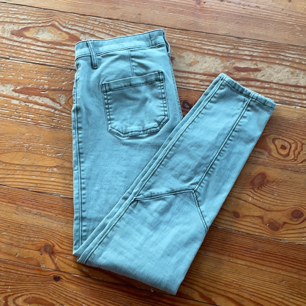 Hollister Soft Green Super Skinny Jeans